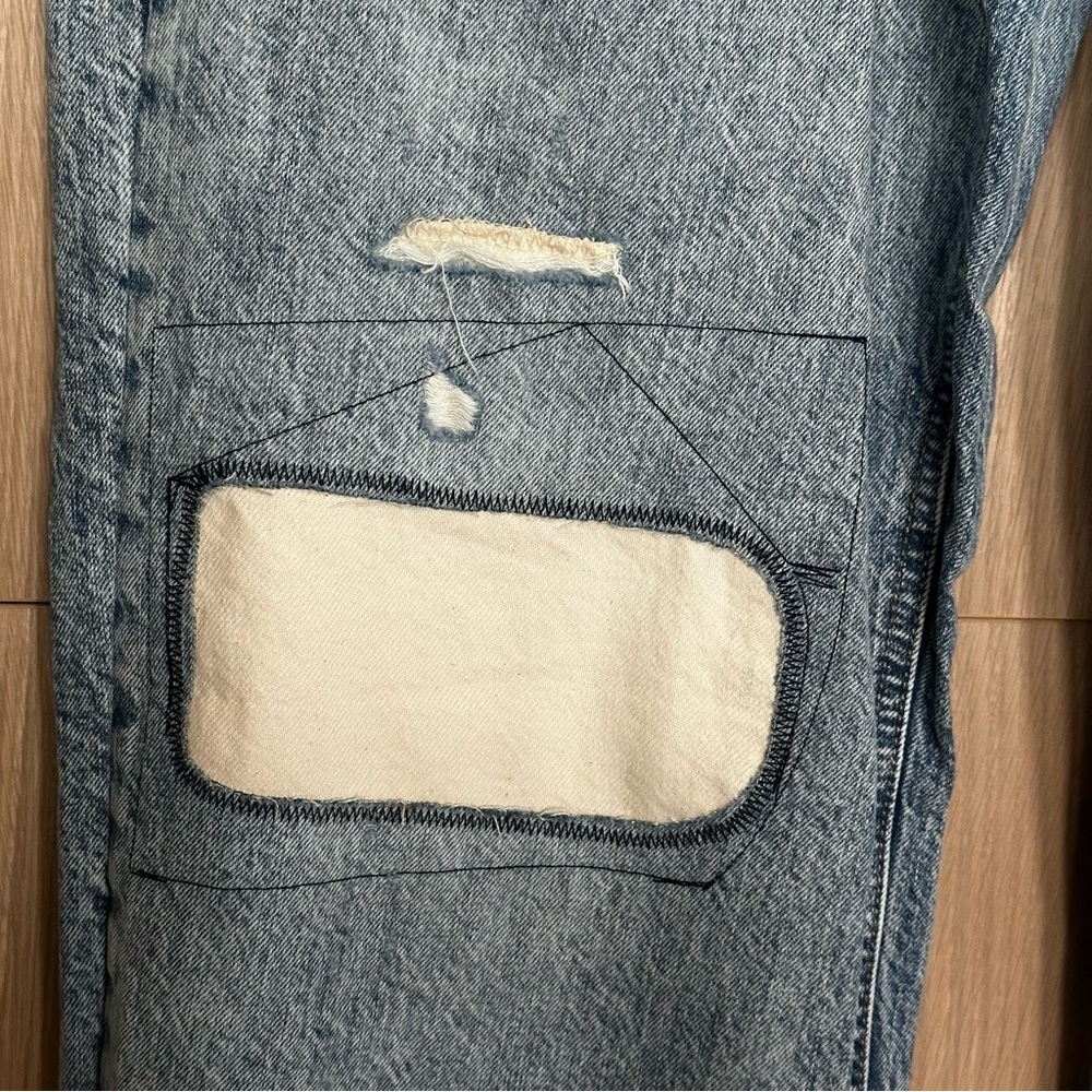 Universal Thread Patchwork Mid Rise Jeans Size 10 Regular - Picture 6 of 14